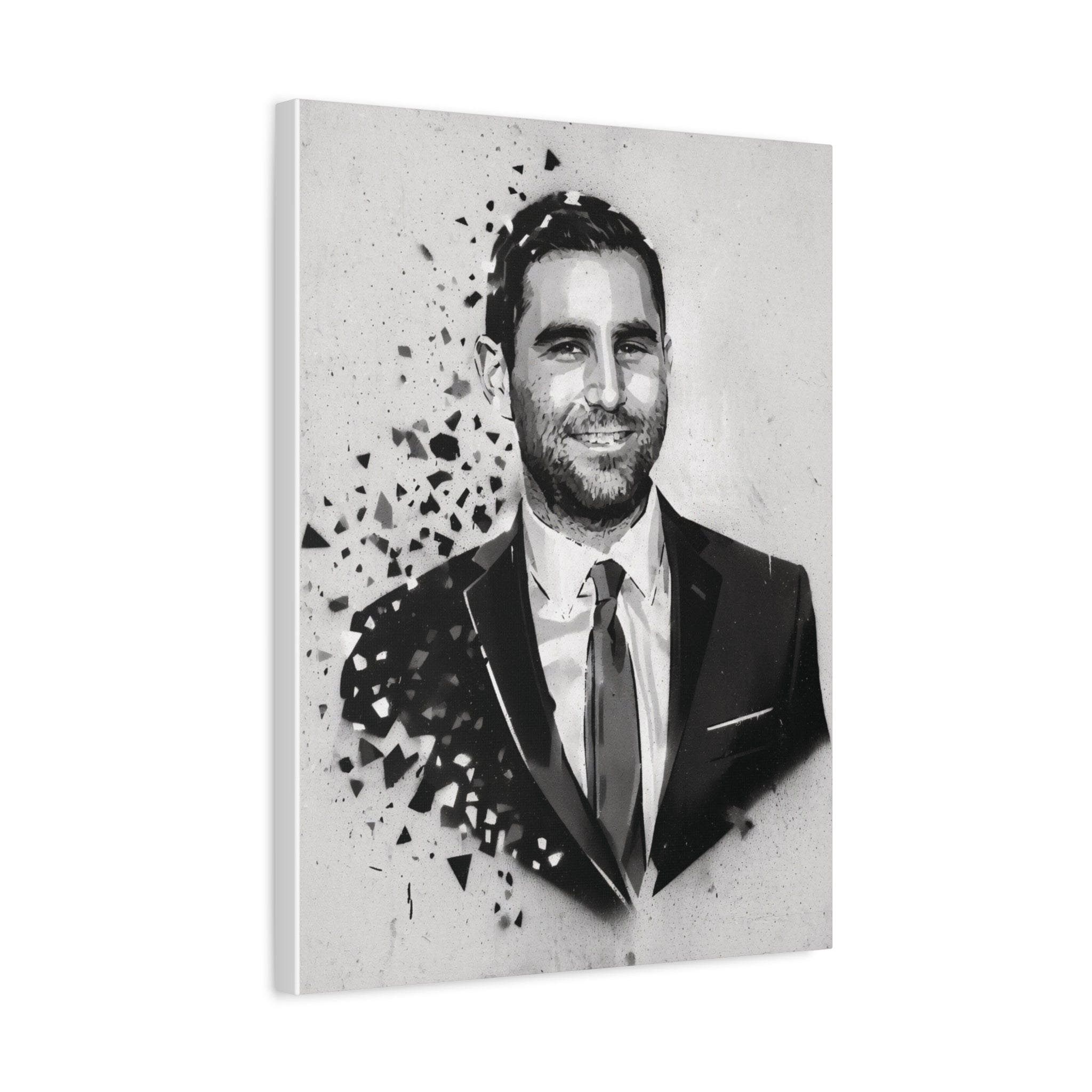 Portrait Canvas Wall Art – Black & White Charlie Sherm Print