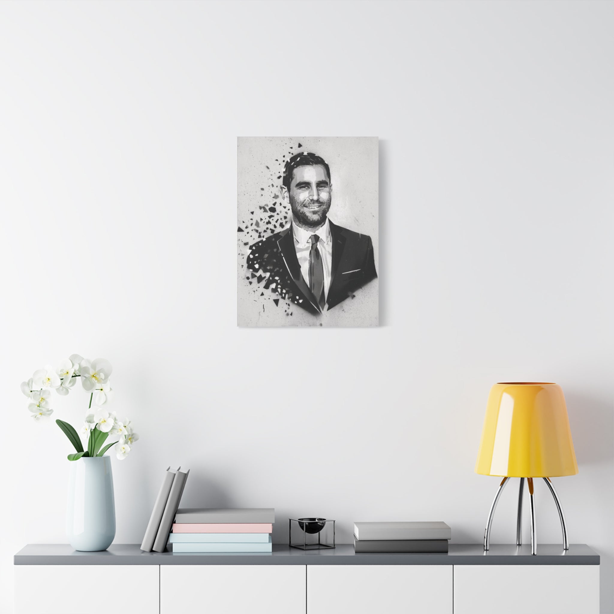 Portrait Canvas Wall Art – Black & White Charlie Sherm Print