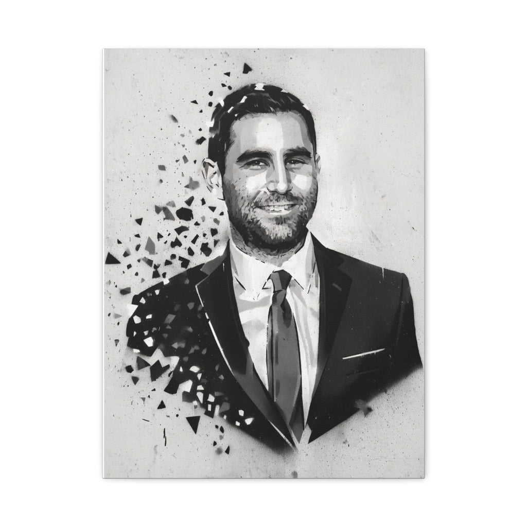 Portrait Canvas Wall Art – Black & White Charlie Sherm Print