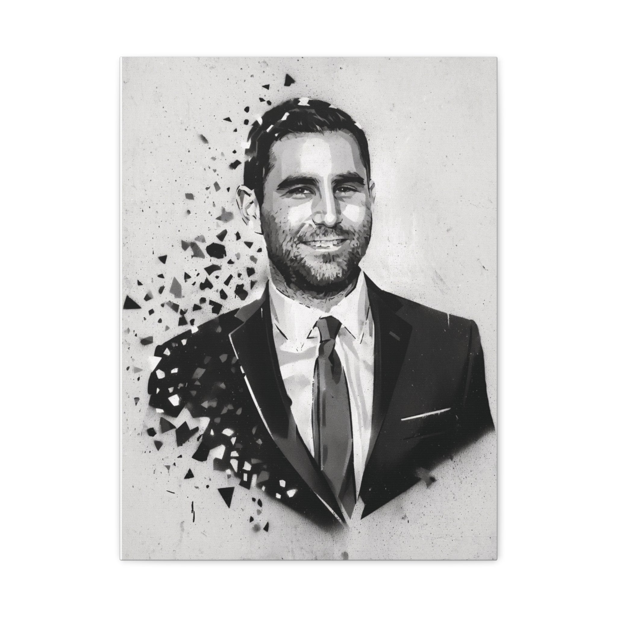 Portrait Canvas Wall Art – Black & White Charlie Sherm Print